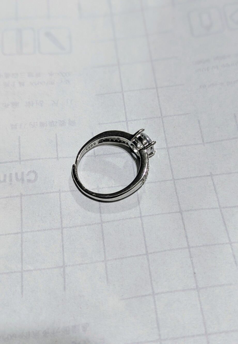 Brand New Womens 925 Silver (With Stamp) 1Ctw Moissanite Adjustable Size 6 Ring - Picture 6 of 8